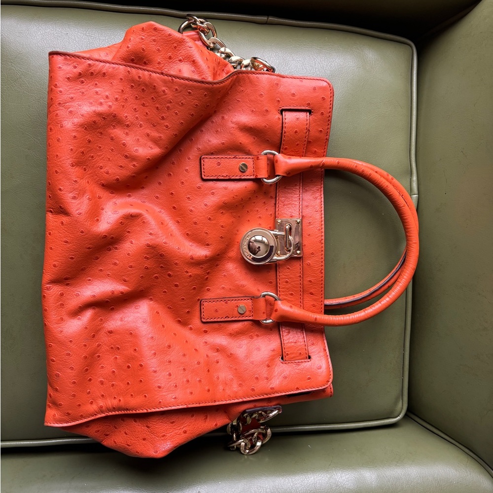 Michael Kors Orange Satchel Bag